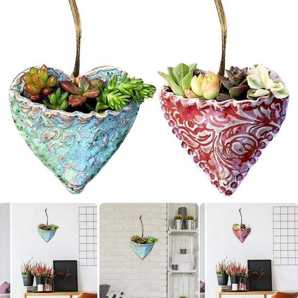1Pc Durable Heart Shape Plant Container Succulents Flower Pot 1Pc Durable Heart Shape Plant Container Succulents Flower Pot